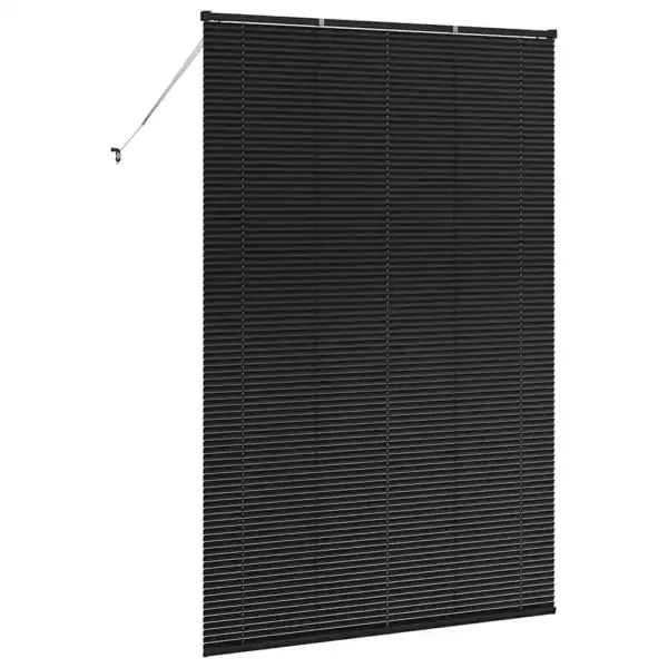 Veneetsia ruloo valguse ja privaatsuse reguleerimiseks, must alumiinium, 220 x 140 cm - 7