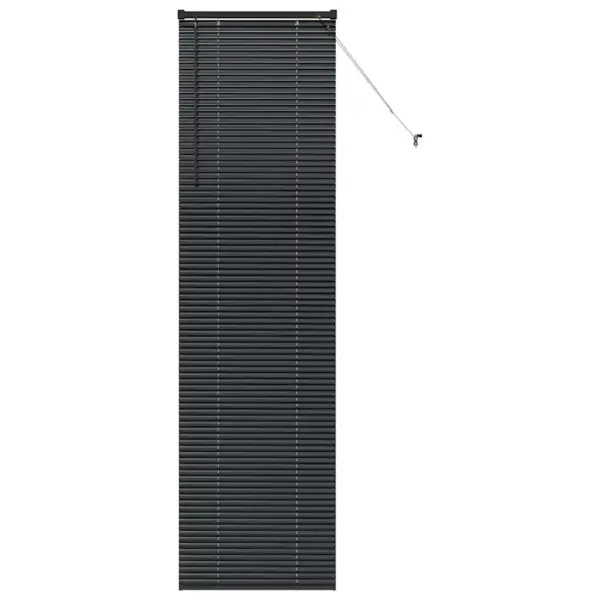Veneetsia ruloo valguse ja privaatsuse reguleerimiseks, must alumiinium, 220 x 65 cm – 2