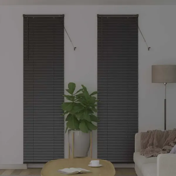 Veneetsia ruloo valguse ja privaatsuse reguleerimiseks, must alumiinium, 220 x 65 cm – 3