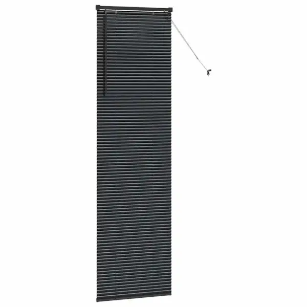 Veneetsia ruloo valguse ja privaatsuse reguleerimiseks, must alumiinium, 220 x 65 cm – 5