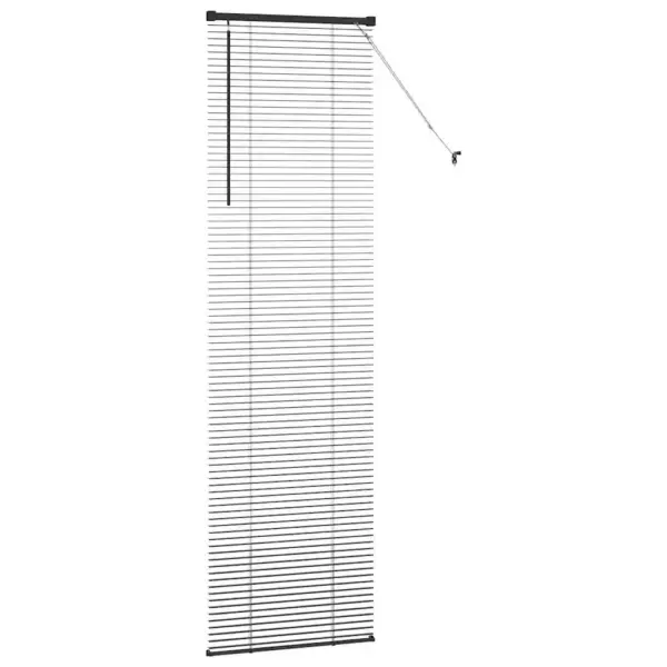 Veneetsia ruloo valguse ja privaatsuse reguleerimiseks, must alumiinium, 220 x 65 cm – 6