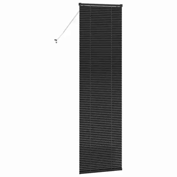 Veneetsia ruloo valguse ja privaatsuse reguleerimiseks, must alumiinium, 220 x 65 cm – 7