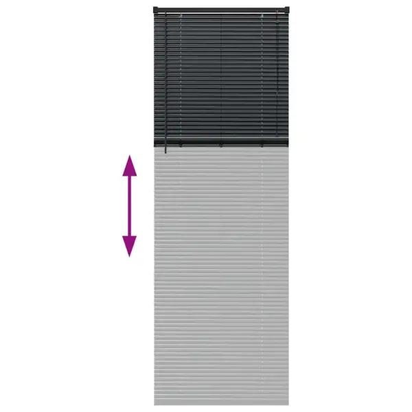 Veneetsia ruloo, must alumiinium, 220 x 75 cm – 12