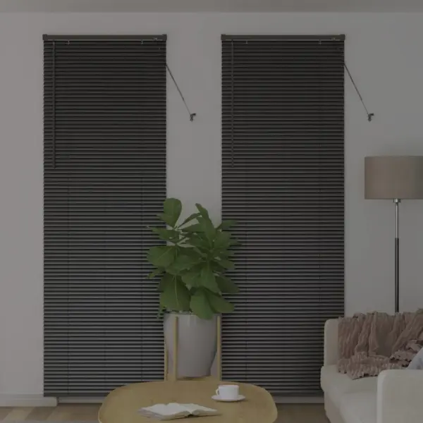 Veneetsia ruloo, must alumiinium, 220 x 75 cm – 3
