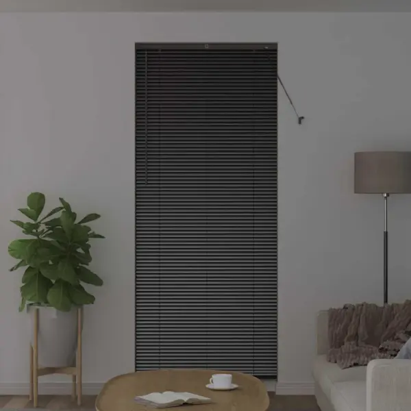 Must alumiiniumist Veneetsia ruloo, 220 x 85 cm - 3