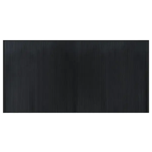 Must ristkülikukujuline bambusvaip, 100 x 200 cm – 2