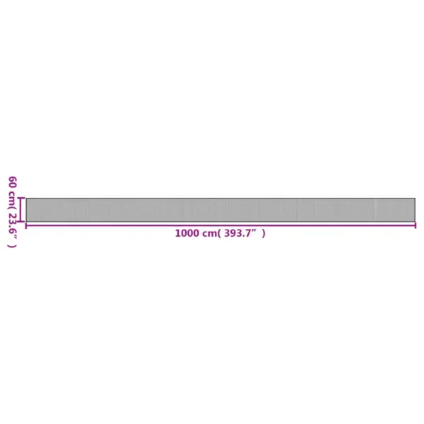 Libisemiskindla alusega must bambusvaip, ristkülikukujuline, 60 x 1000 cm – 8