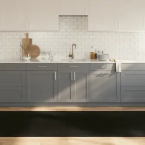 Must ristkülikukujuline bambusvaip libisemiskindla põhjaga, 100 x 1000 cm