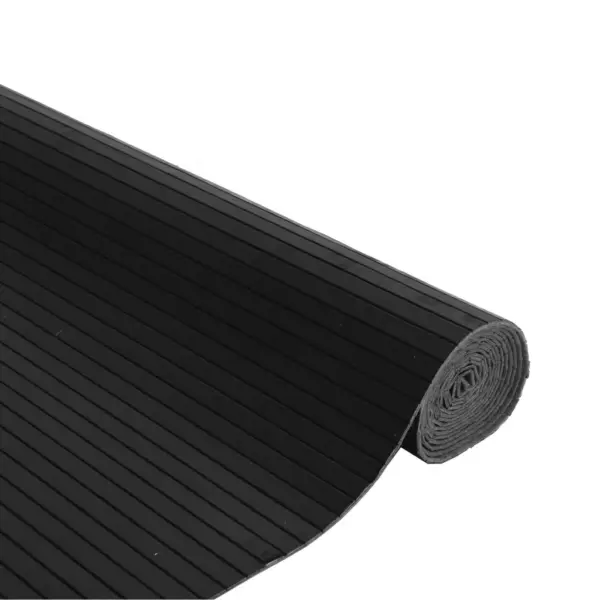 Must ristkülikukujuline bambusvaip libisemiskindla tagaküljega, 80 x 500 cm – 4