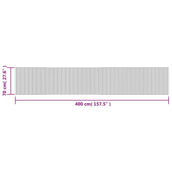 Must bambusvaip libisemiskindla tagusega, 70 x 400 cm – 8
