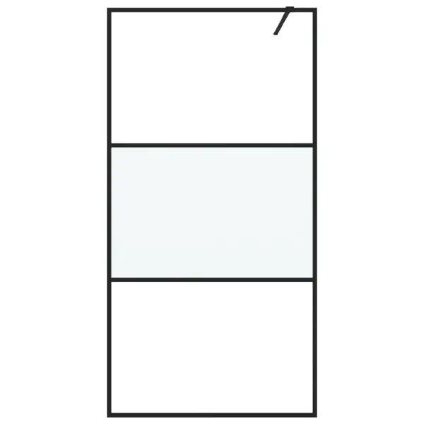 Must dušisein dušinurka, poolmatt ESG-klaas, reguleeritav raam, 100 x 195 cm – 3