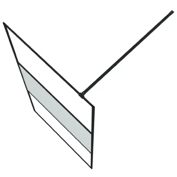 Must dušisein dušinurka, poolmatt ESG-klaas, reguleeritav raam, 100 x 195 cm – 5