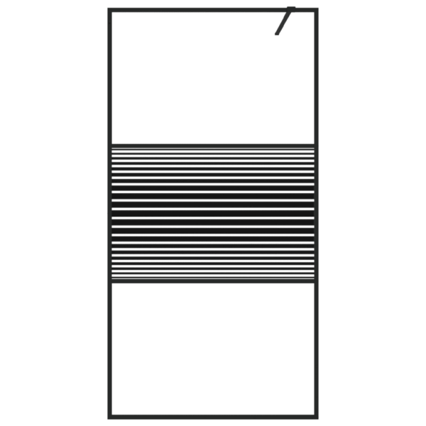 Dušisein dušinurka, must raam ja triibuline klaas, 100 x 195 cm, läbipaistev ESG-klaas – 3