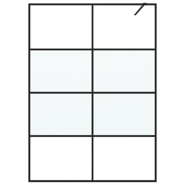 Must dušisein dušinurgale, poolmatt ESG-klaas, 140 x 195 cm – 3