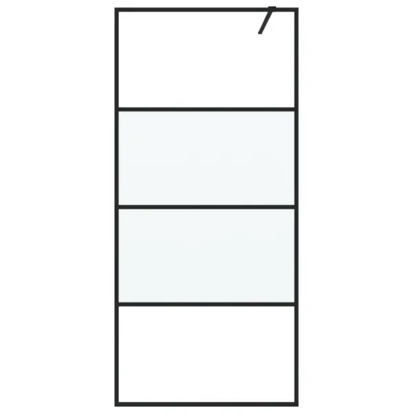 Must dušisein dušinurka, poolmatt ESG-klaas, 89–90 x 195 cm – 3