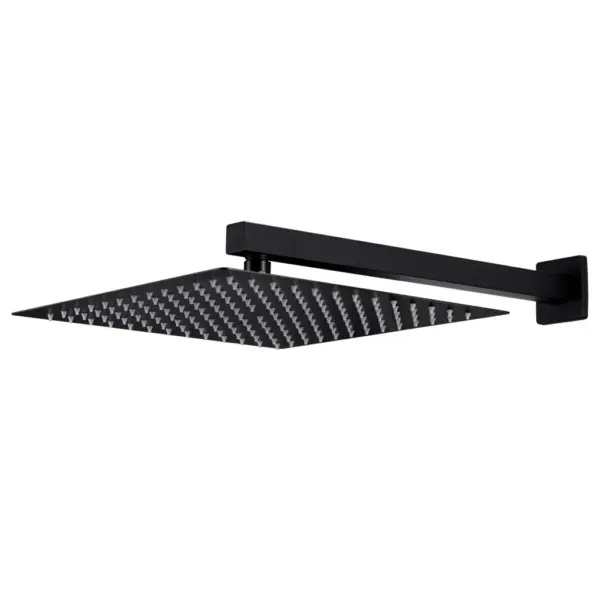 Must dušisüsteem kandilise vihmaduši ja käsidušiga, roostevaba teras 201, vihmadušš 30 x 30 cm – 3