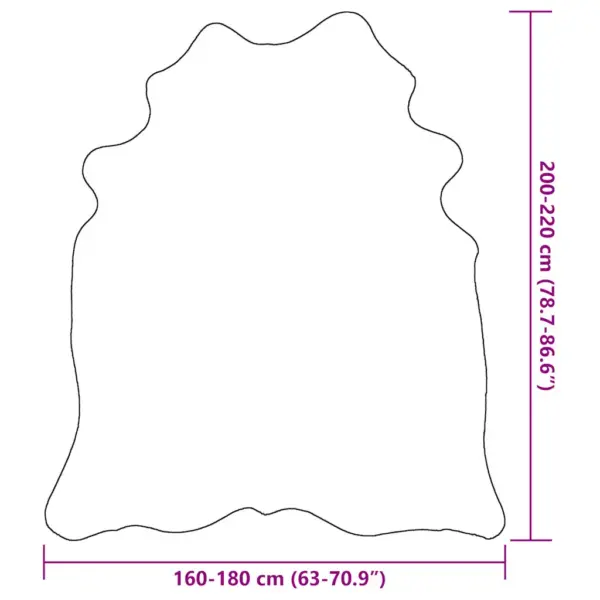 Ehtsast lehmanahast vaip, must, u 180 x 220 cm – 9
