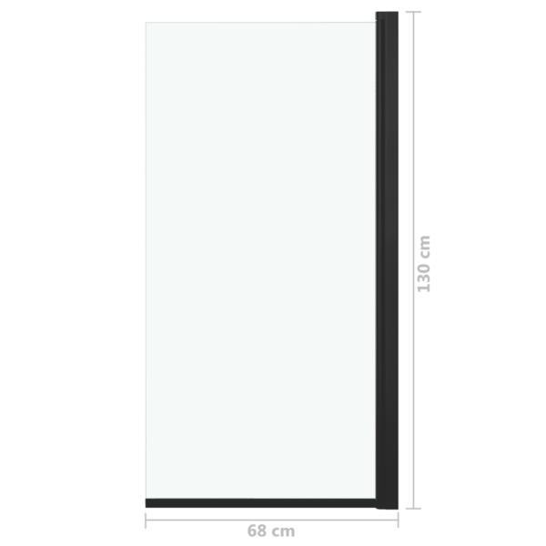 Must vannisein ESG turvaklaasiga, reguleeritav laius 68–69,5 cm, 68 x 130 cm - 5