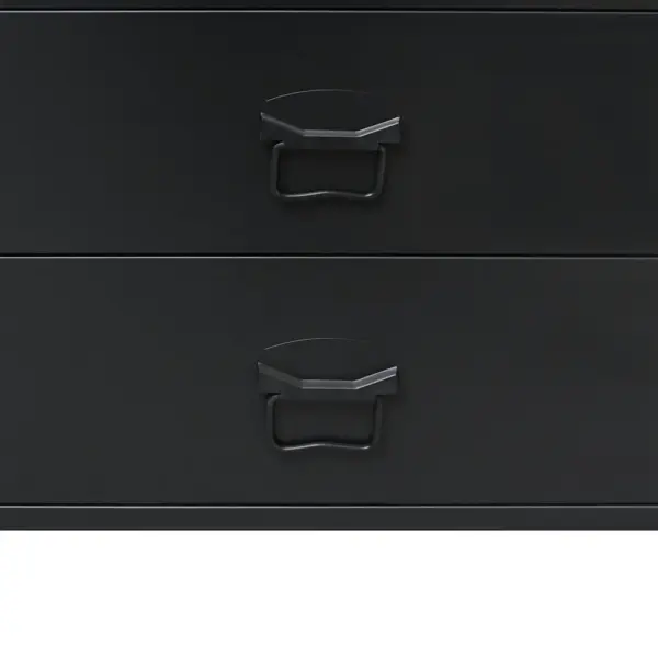 Industriaalstiilis must metallkummut 4 sahtliga, ventilatsiooniavadega, 78 x 40 x 93 cm – 8