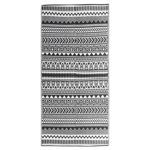 Must jacquard õuevaip ARAKIL, 80 x 150 cm, polüpropüleen – 2