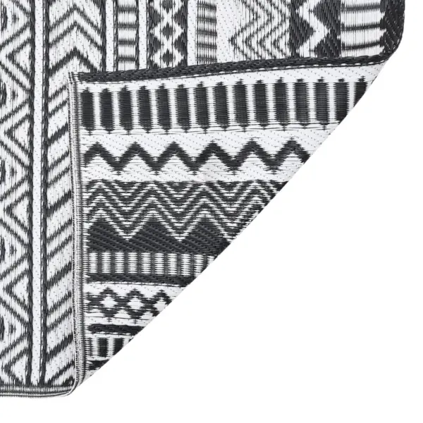 Must jacquard õuevaip ARAKIL, 80 x 150 cm, polüpropüleen – 4