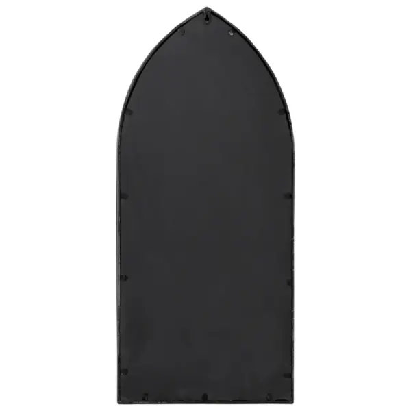 Must kaarkujuline seina- ja põrandapeegel rauast raamiga, 100 x 45 cm – 4
