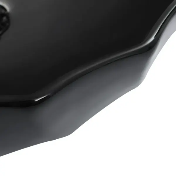 Kapipealne must ümmargune keraamiline valamu lillelise disainiga, 46 x 17 cm – 5