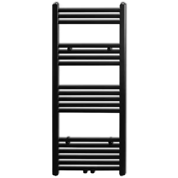 Keskkütte rätikukuivati vannituppa, sirge, must, 500 x 1160 mm – 2