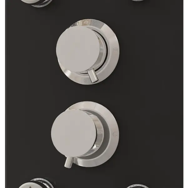 Dušipaneel vihmaduši ja massaažifunktsiooniga, must karastatud klaas, 25 x 47,5 x 130 cm – 5