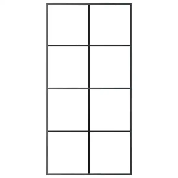 Must klaasist liuguks alumiiniumraamiga, 102,5 x 205 cm – 3