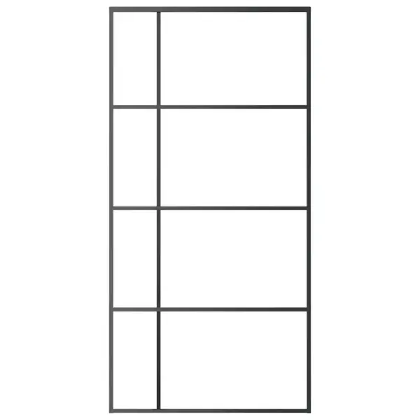 Must klaasist liuguks alumiiniumraamiga, 102,5 x 205 cm – 3