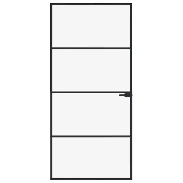 Karastatud klaasiga siseuks õhukese musta alumiiniumraamiga, 93 x 201,5 cm – 3
