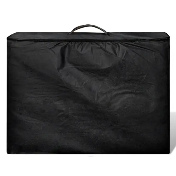 Must kokkupandav kaheosaline massaažilaud puitraamiga, reguleeritava kõrgusega, 186 x 68 cm – 2