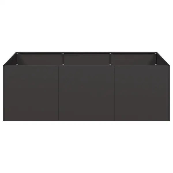 Must külmvaltsitud terasest taimekast, avatud põhjaga, 120 x 80 x 40 cm – 4