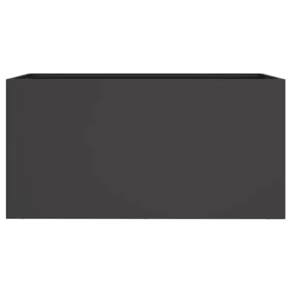 Must külmvaltsitud terasest taimekast aeda ja rõdule, 62 x 30 x 29 cm – 5