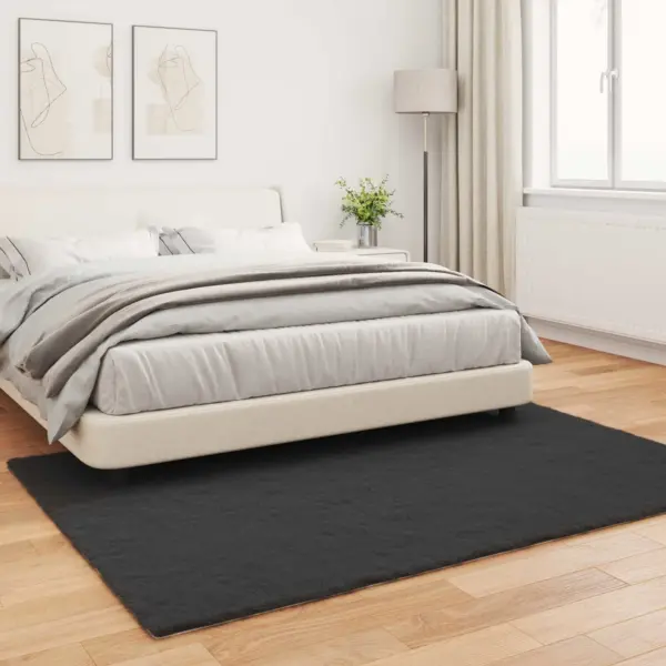 Libisemiskindel kunstküülikukarva vaip Olite, must, 140 x 200 cm – 4