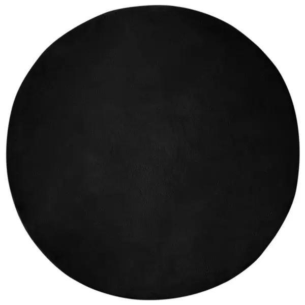 Libisemiskindel kunstkarvast ümmargune vaip Olite, must, Ø 120 cm – 2