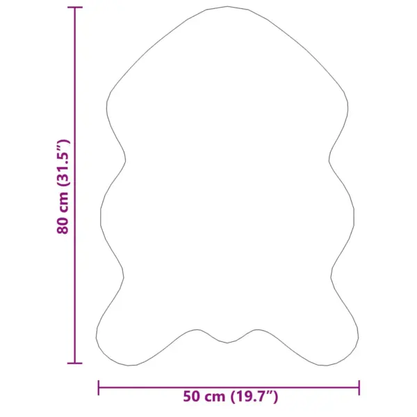 Libisemiskindel kunstküüliku karva vaip Olite, must, 50 x 80 cm – 11