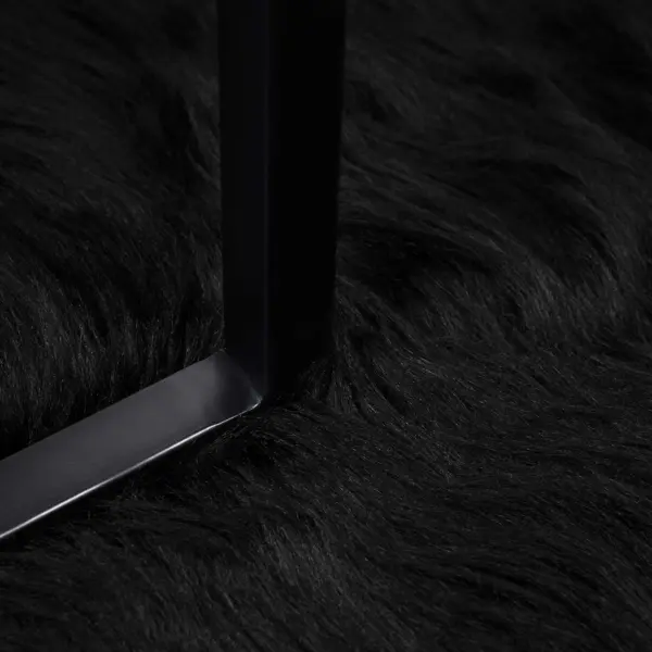 Kunstlambanahast vaip Tafalla, must, polüester, 80 x 200 cm – 5