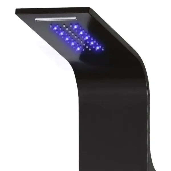 Must LED-dušipaneel termostaadiga, alumiinium, 20 x 44 x 130 cm – 3