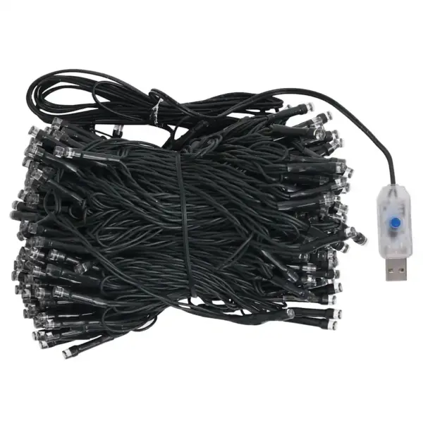 LED-valgustusega kunstkuusk kuulidega, must, 180 cm – 10