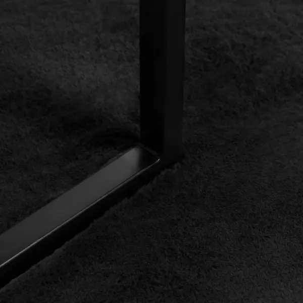 Libisemiskindel kunstkarusnahast vaip küülikukarva imitatsiooniga, must, 60 x 90 cm – 5