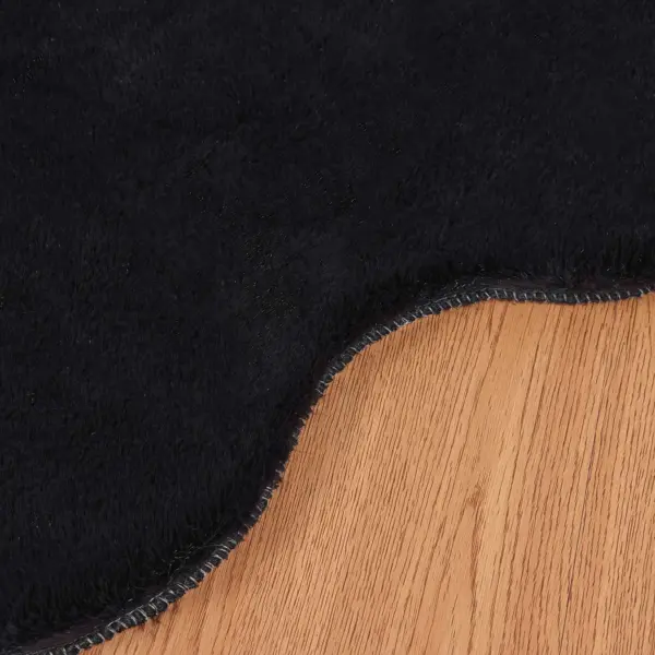 Libisemiskindel kunstkarusnahast vaip küülikukarva imitatsiooniga, must, 60 x 90 cm – 8