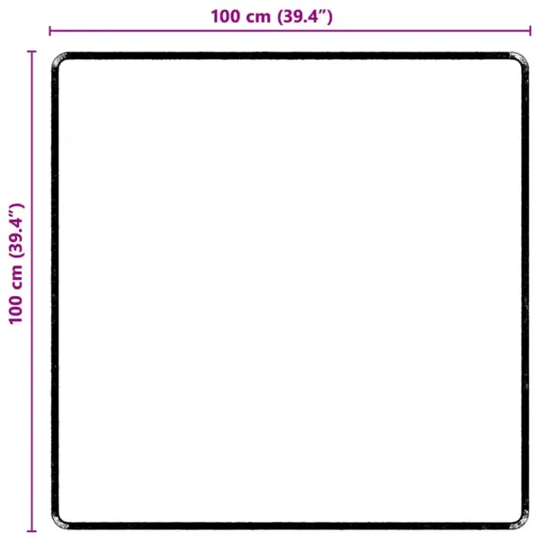 Libisemisvastane must põrandavaip, 100 x 100 cm, polüpropüleen – 8