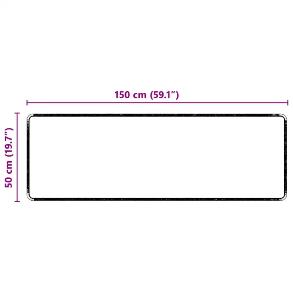 Libisemisvastane must vaipjooksja, 50 x 150 cm, 100% polüpropüleen – 8