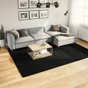 Must lühikese karvaga vaip OVIEDO, 200 x 280 cm, 100% polüester