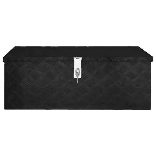 Lukustatav alumiiniumist hoiukast, must, käepidemetega, 80 x 39 x 30 cm – 4