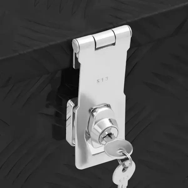 Lukustatav alumiiniumist hoiukast, must, käepidemetega, 80 x 39 x 30 cm – 8