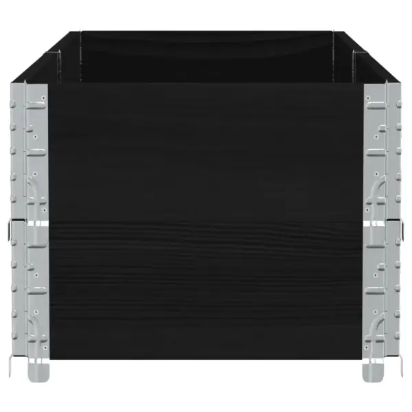 Virnastatav aia taimekast, must männipuidust, 150 x 50 x 41 cm – 4