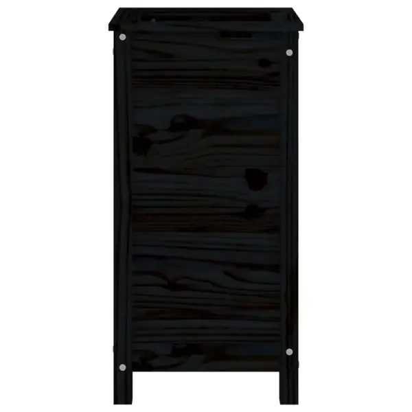 Aia taimekast mustast männipuidust, 40 x 40 x 78 cm – 5